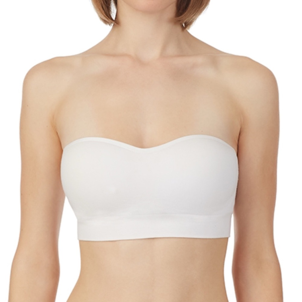 NWT On Gossamer strapless bralette in while